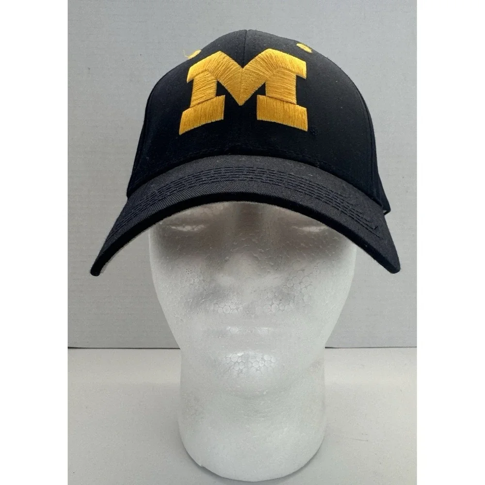 Michigan Wolverines Adjustable Hat Cap Go Blue/Maize One Size Captivating‎